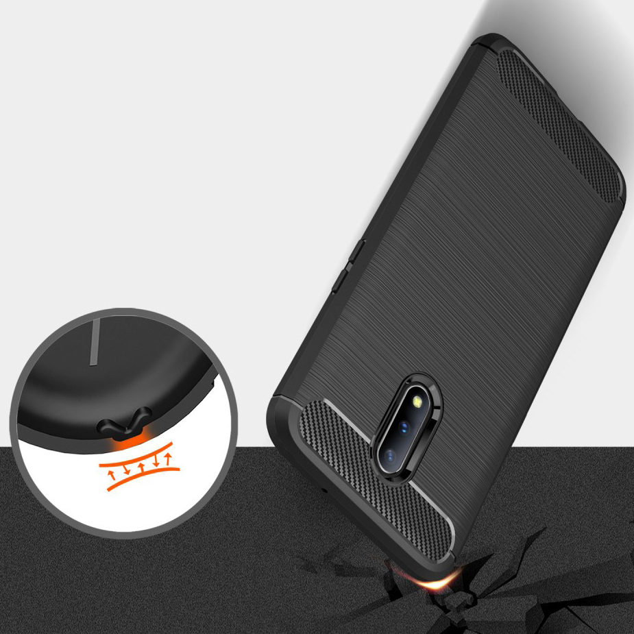 Flexi Slim Carbon Fibre Case for OnePlus 7 (Black)